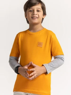 Kids dress t shirt yellow